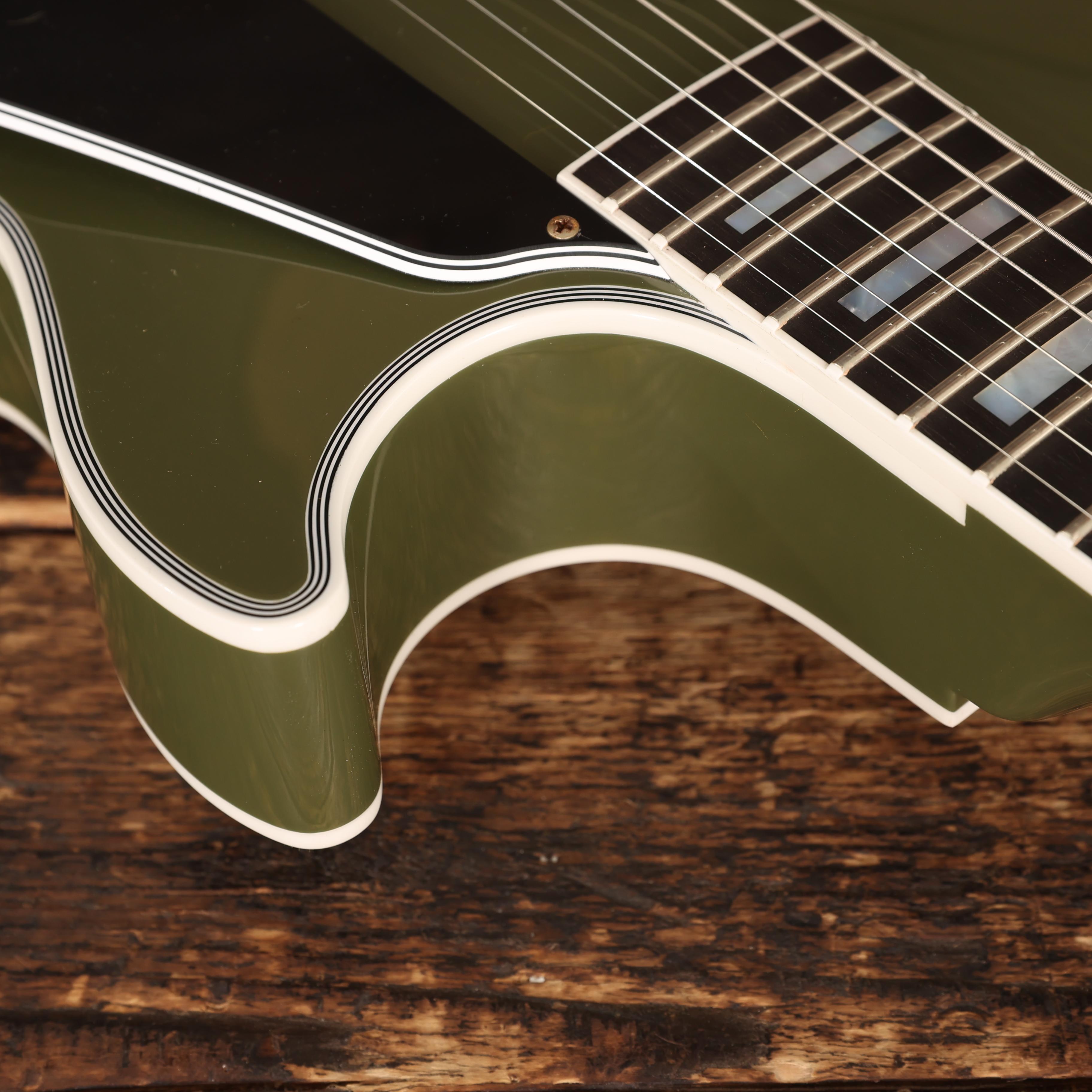 Gibson Custom Shop Les Paul Custom VOS in Olive Drab - Andertons